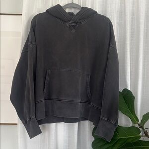 Women’s Abercrombie Garment Dyed Oversized Gray Hoodie